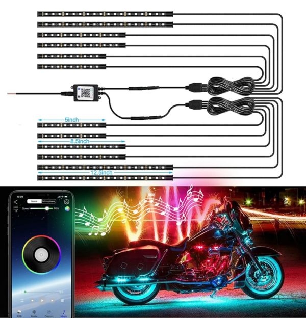 12pc Multi-Color Light Kit w/ Remote Control - Image 3